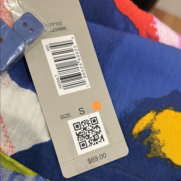 Ali Miles Multicolor Abstract Button Down Shirt NWT - Picture 10 of 11